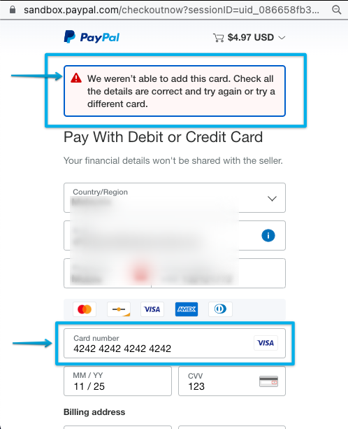 paypal-test-not-going-through-with-4242424242424242